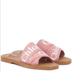 Chloé
Women's Pink Woody Logo Canvas Slide